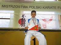 Młody mistrz międzynarodowego turnieju karate z Lipowej.